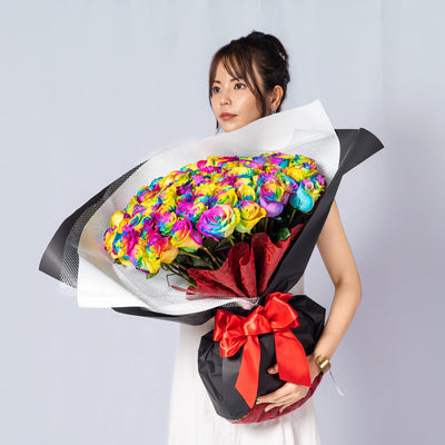 50本のバラの花束